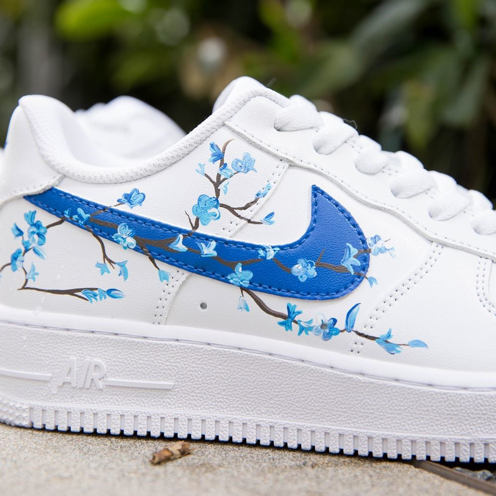 Blue Flowers Custom Air Force 1 â unitecustom
