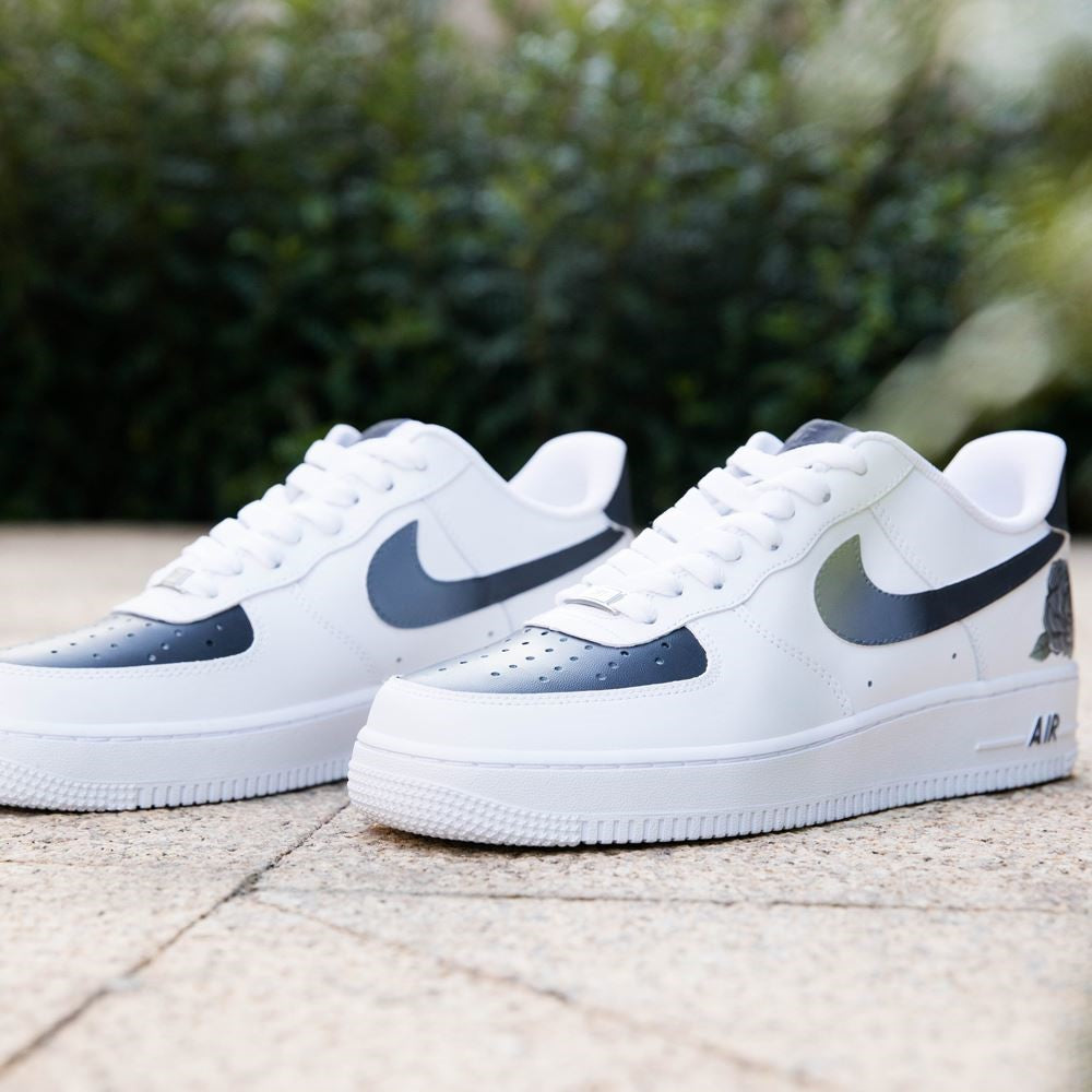 custom air force 1 blue roses