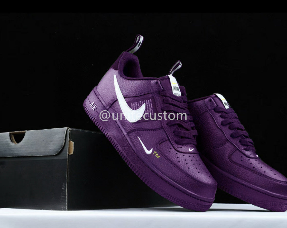 custom purple air force 1