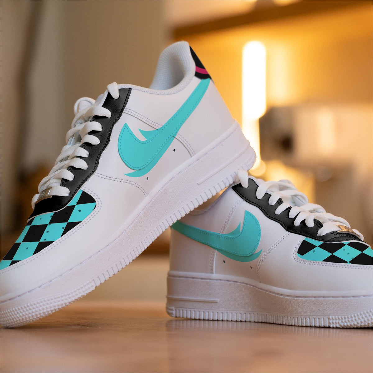 Custom Crypton Nike Air Force 1 Sneaker Miku Blue â Unite Custom