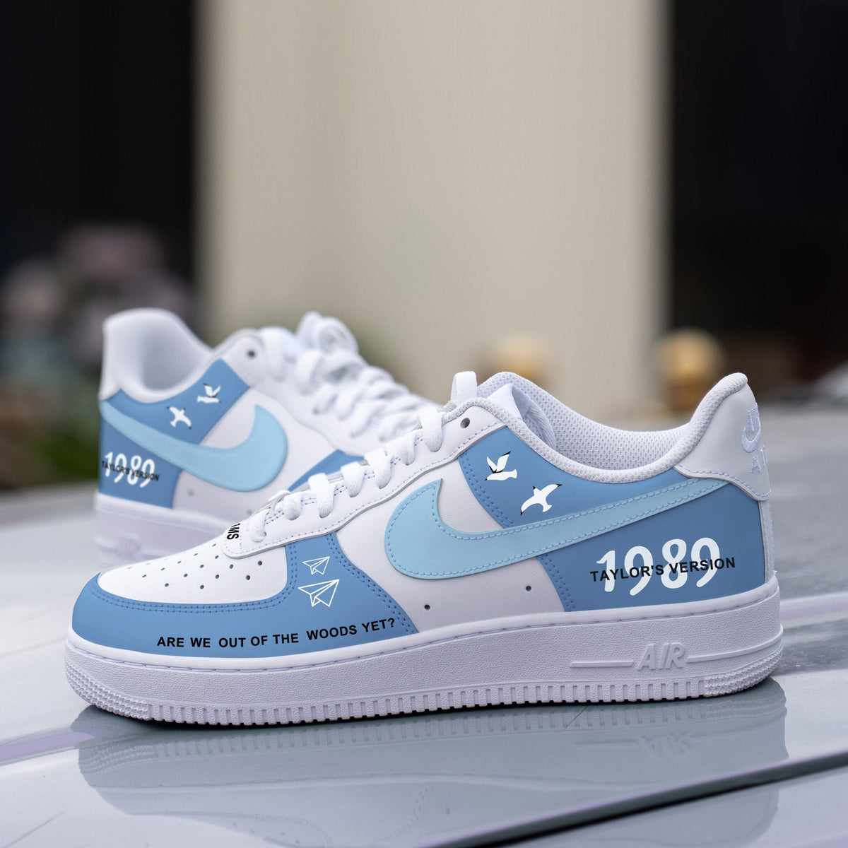 Custom Taylor s Nike Air Force 1 Shoes Blue unitecustom