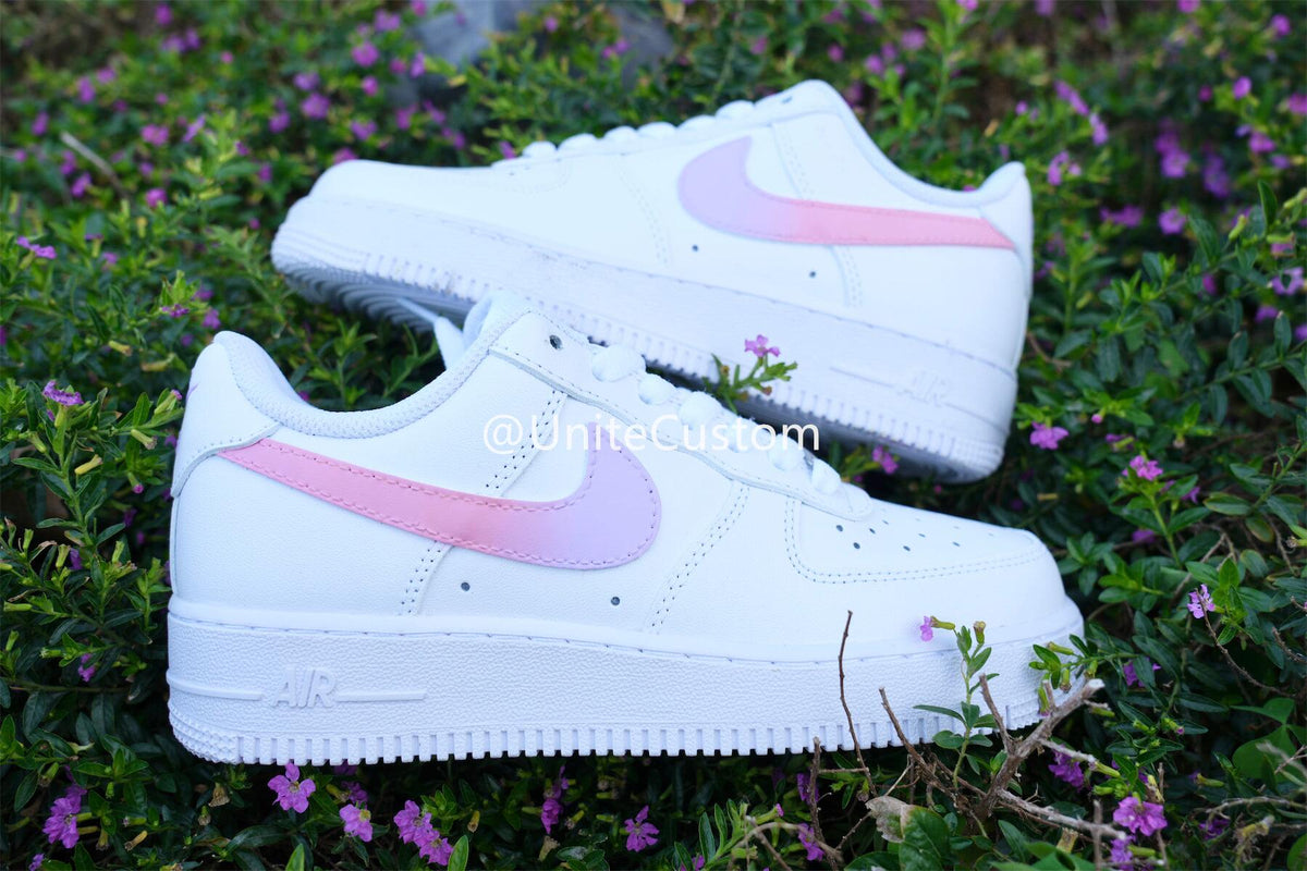 Custom Air Force 1 Pink Purple Gradient Color â unitecustom