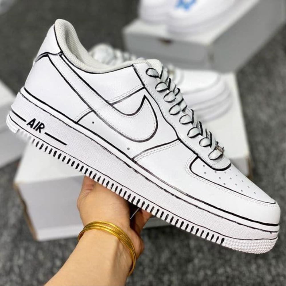 custom air force 1 red and black