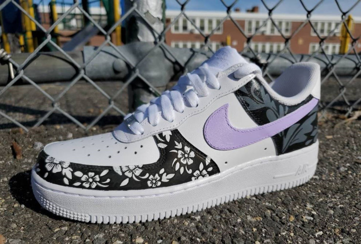 custom purple air force 1