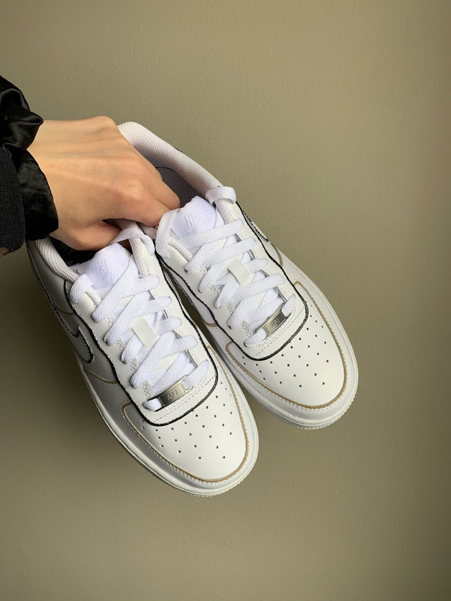 Brown-Black Lines Custom Air Force 1 â unitecustom