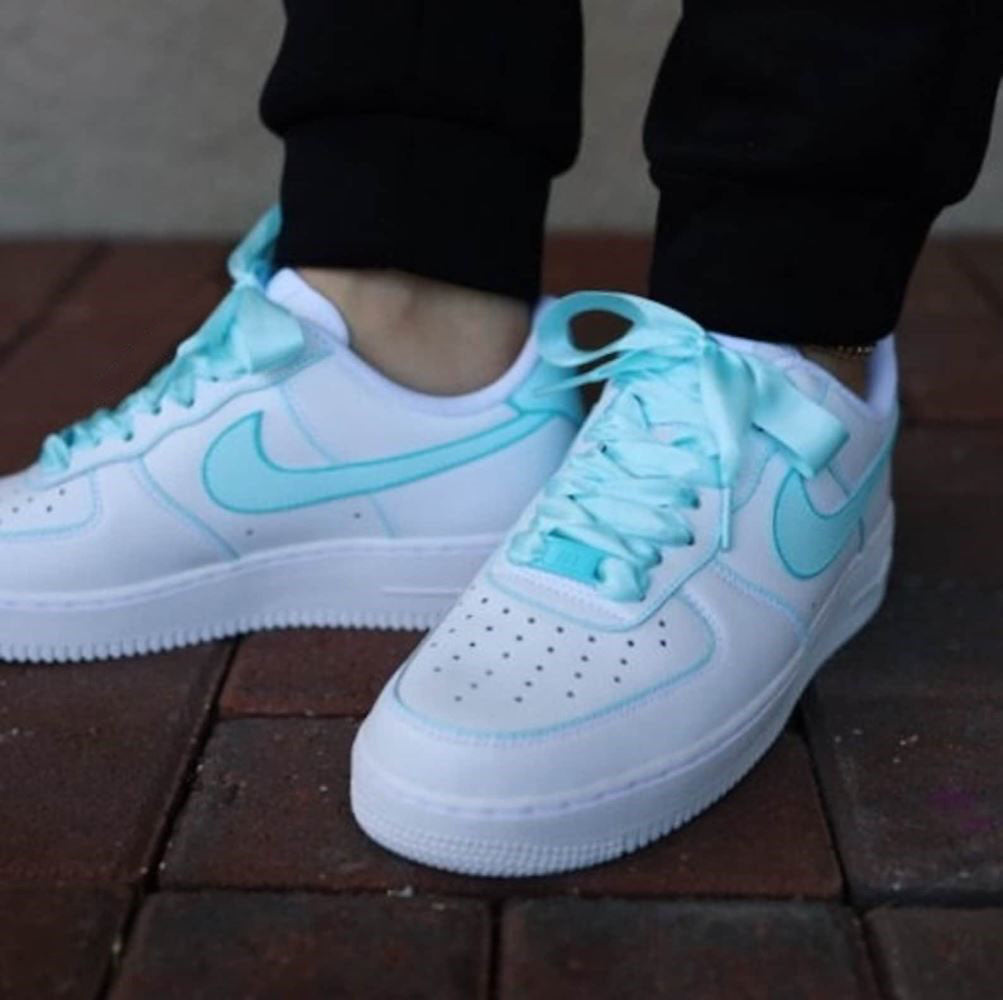 custom royal blue air force ones