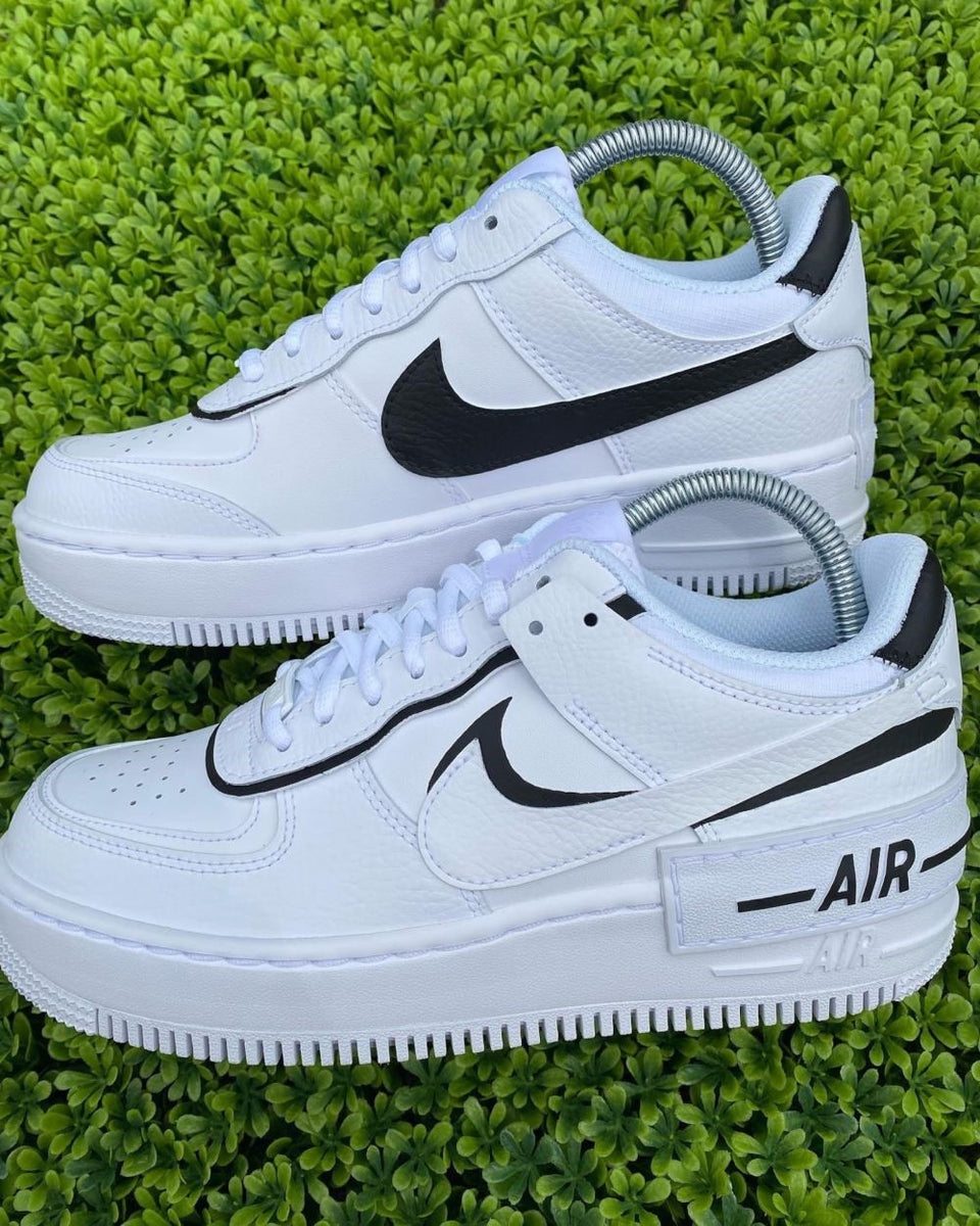 nike air force 1 black x white customized