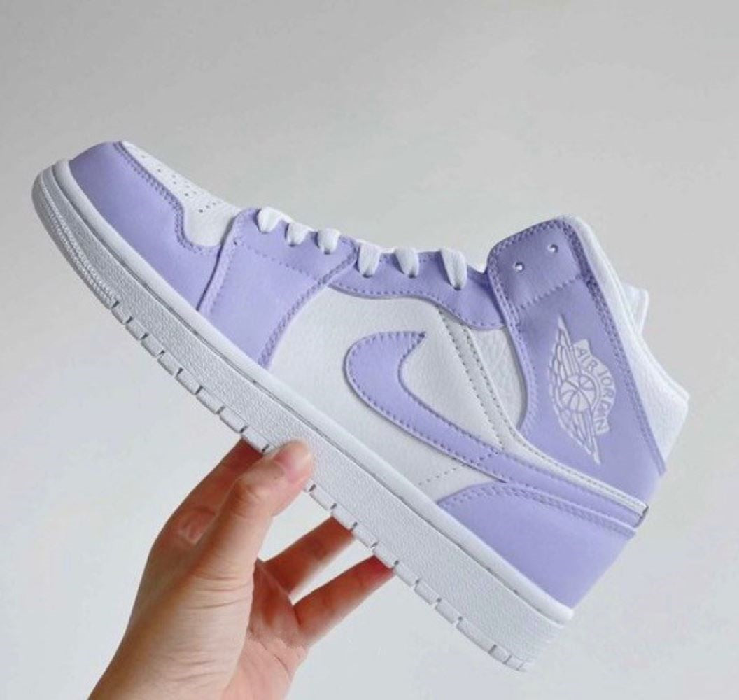 custom purple jordans