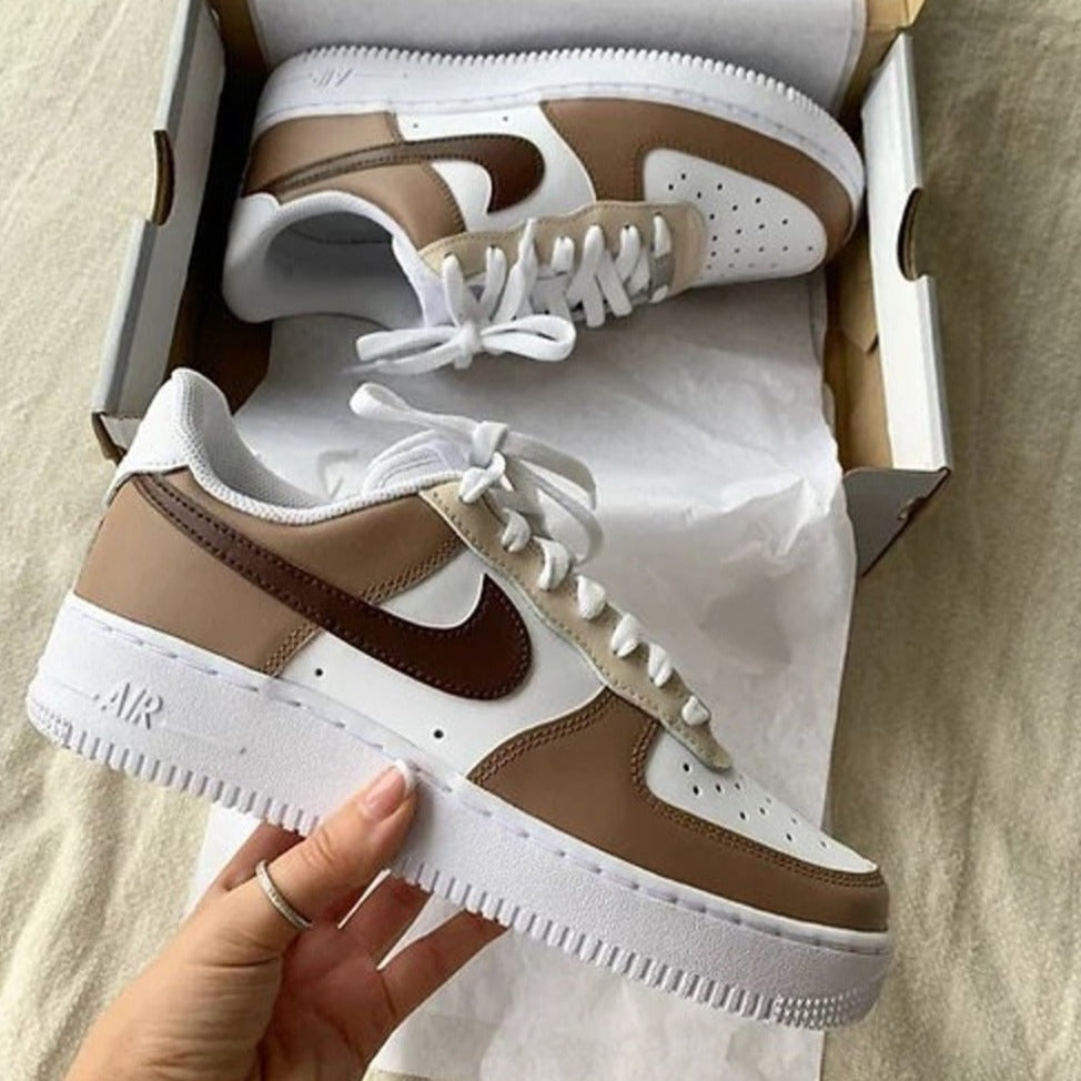 custom brown af1