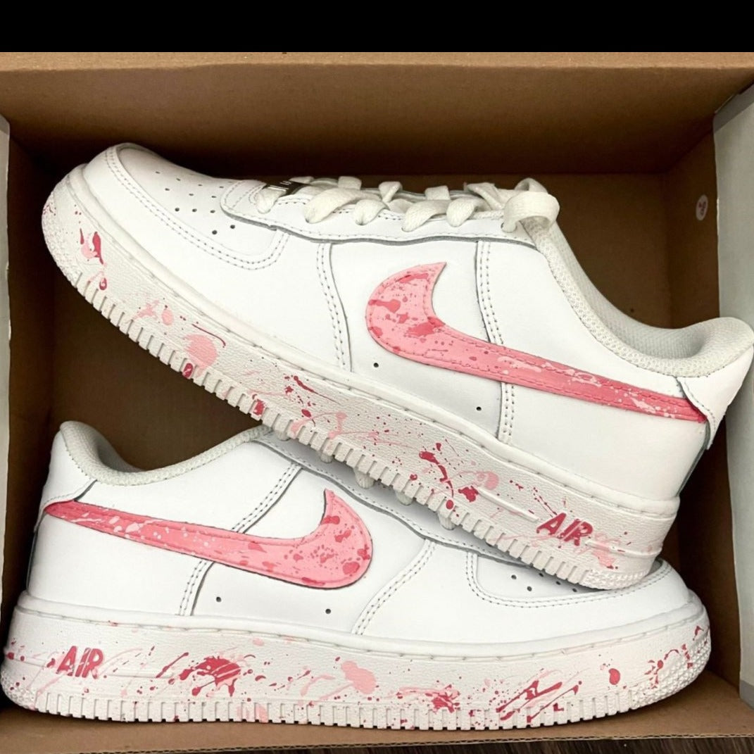 Pink Splatter Custom Air Force 1 â Unite Custom