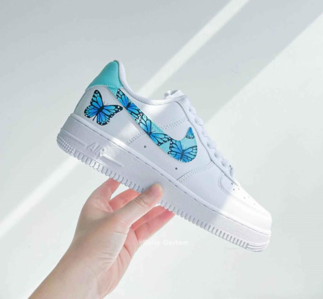 custom air force 1 with butterflies