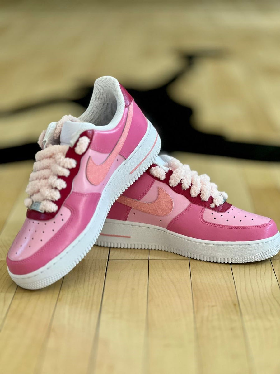tan and pink air force 1
