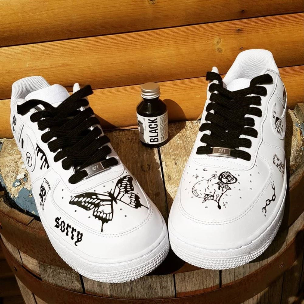custom air force ones with butterflies