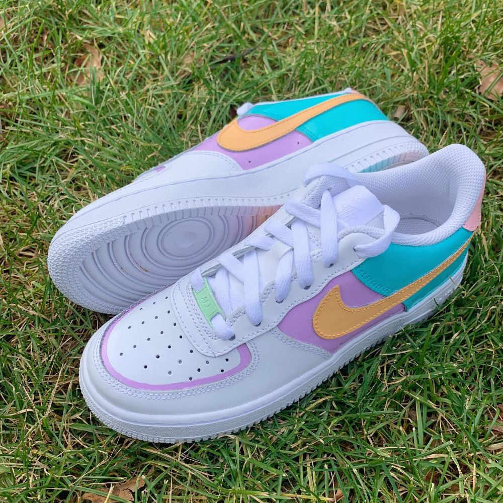 Multicolor Pastel Custom Air Force 1 â unitecustom