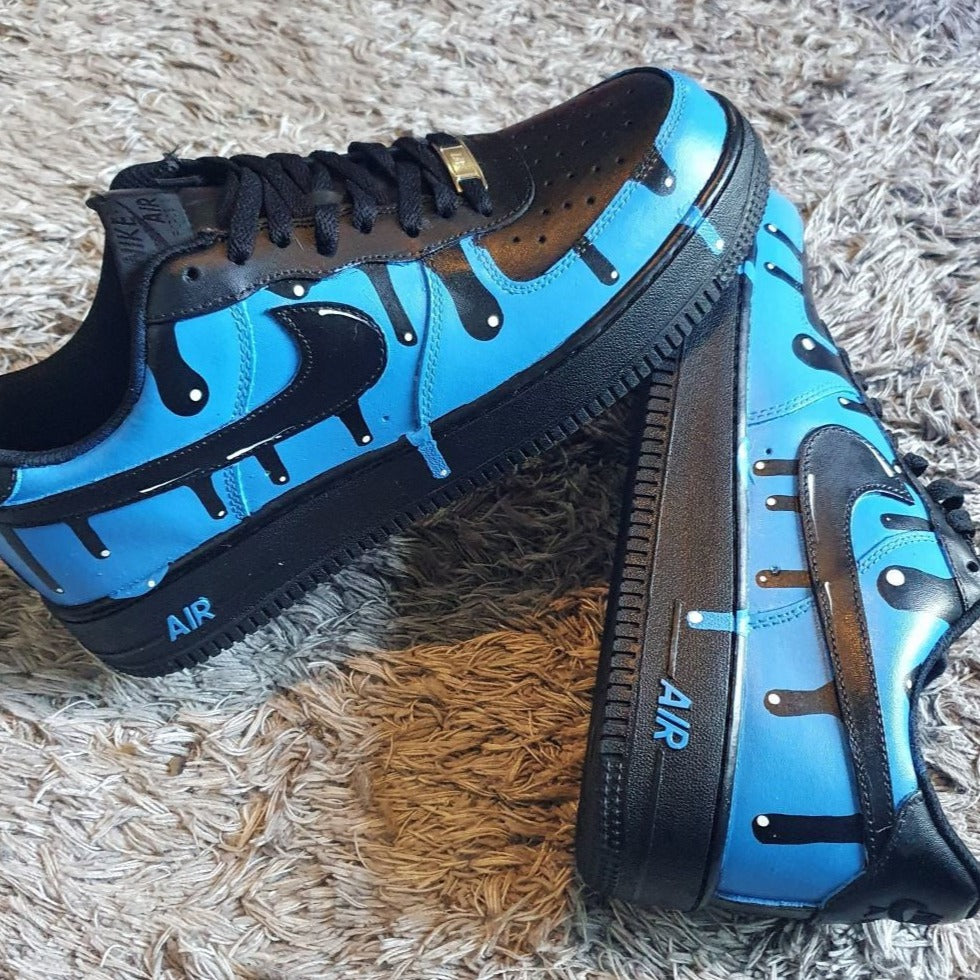 Blue Black Drip Custom Air Force 1 â Unite Custom