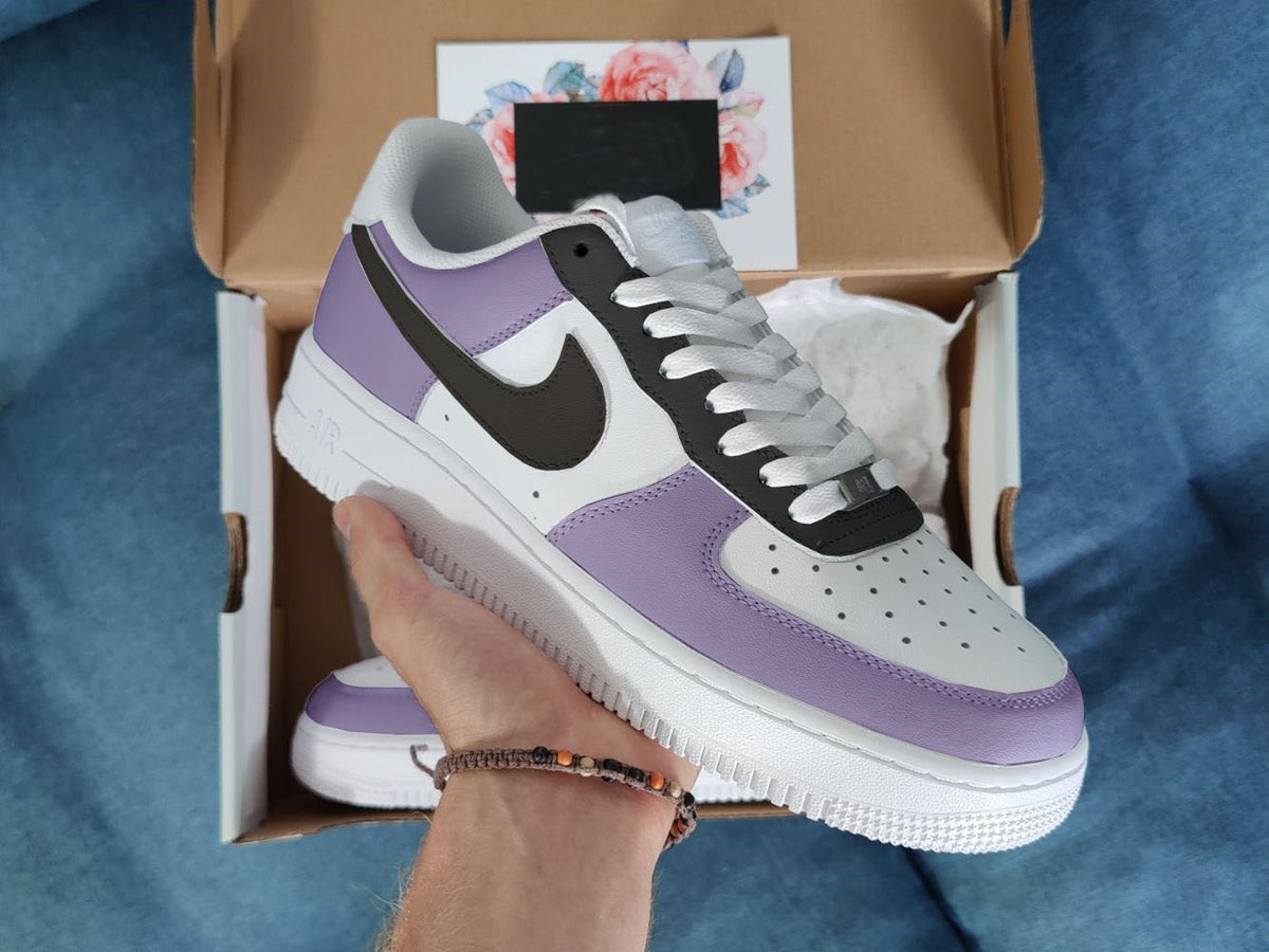 custom purple air force 1