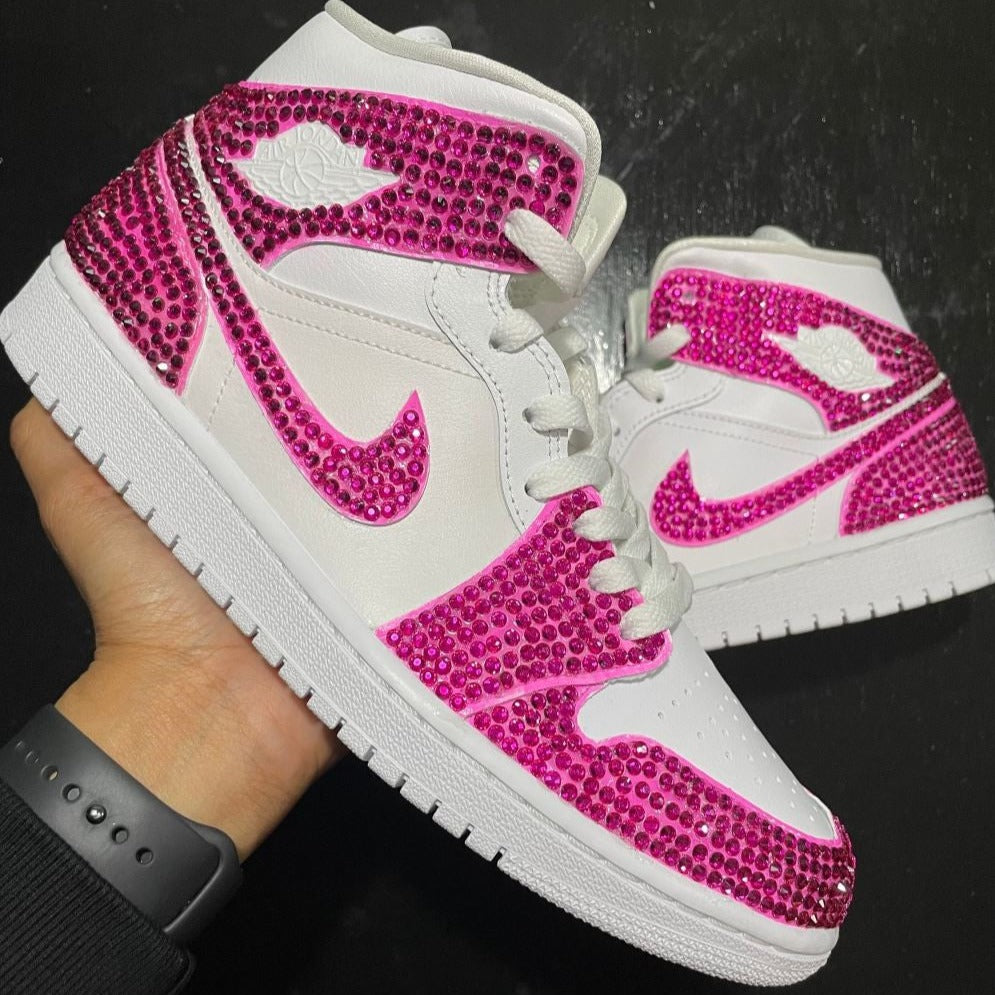 custom jordans pink