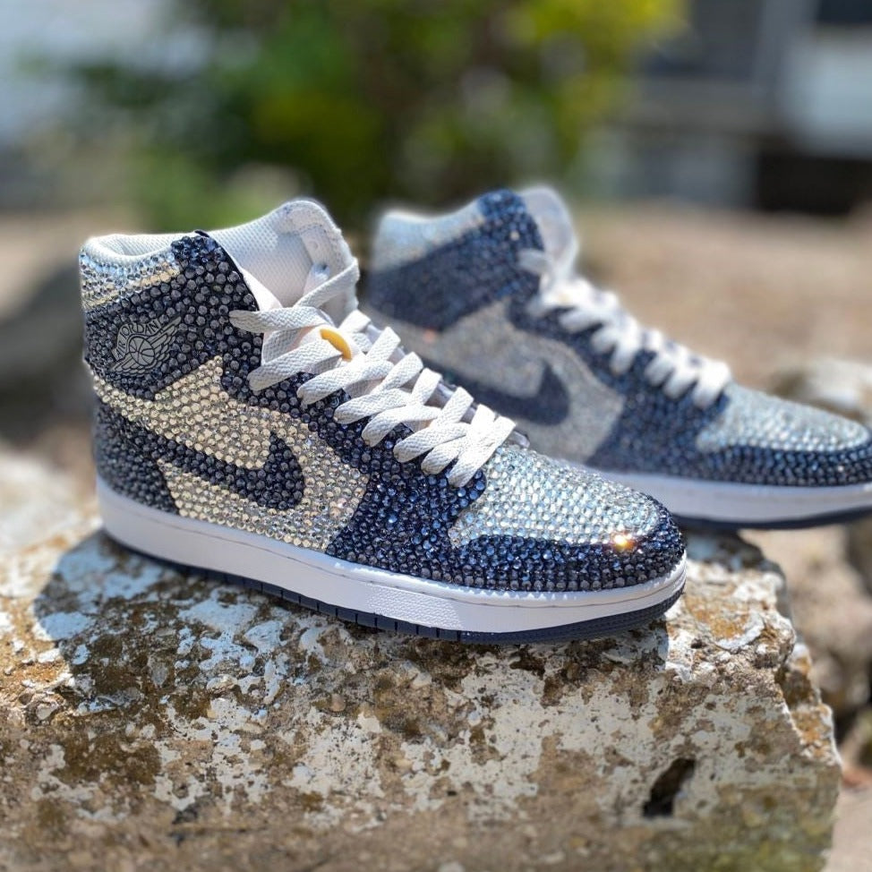 custom light blue jordans