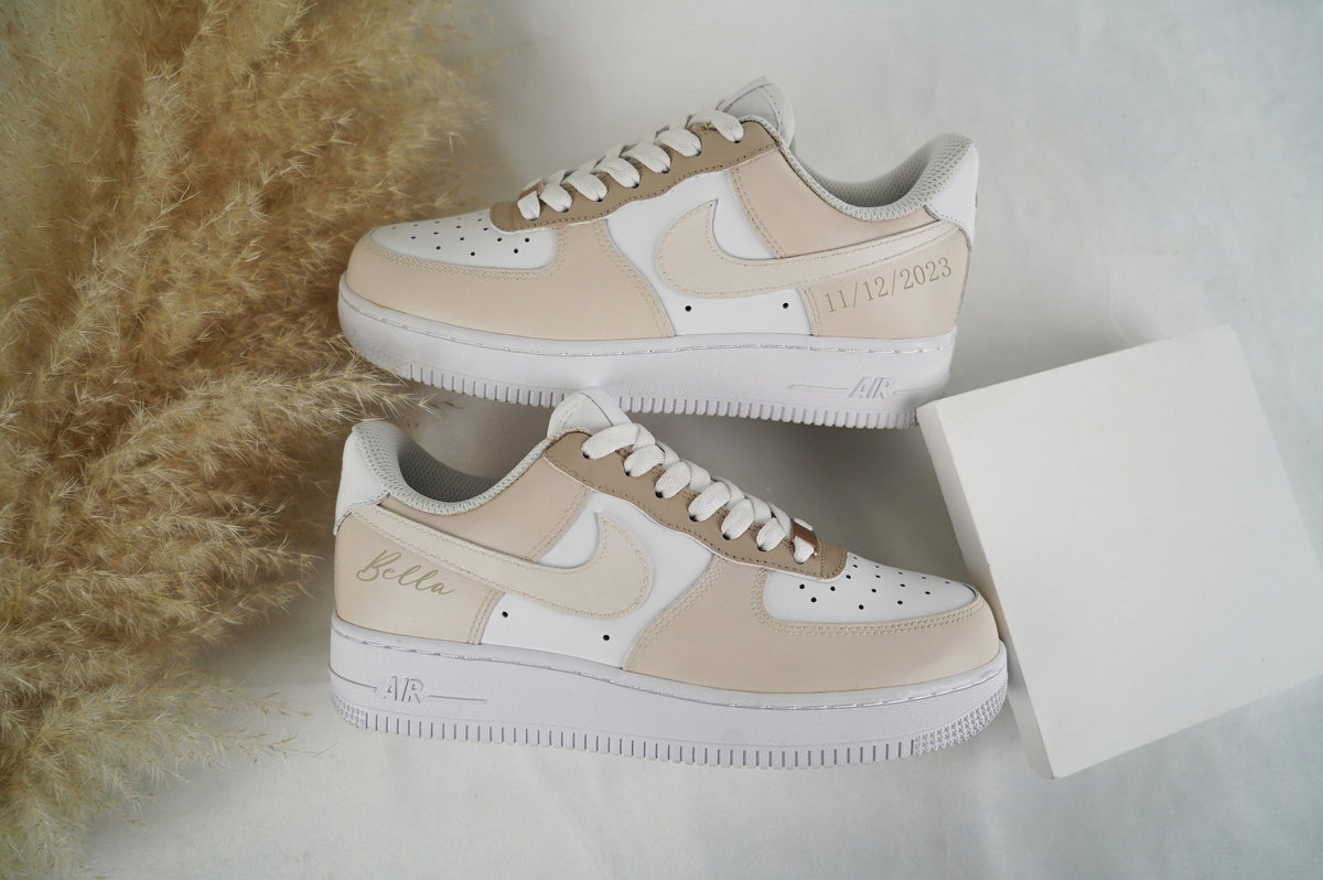 custom beige air force 1