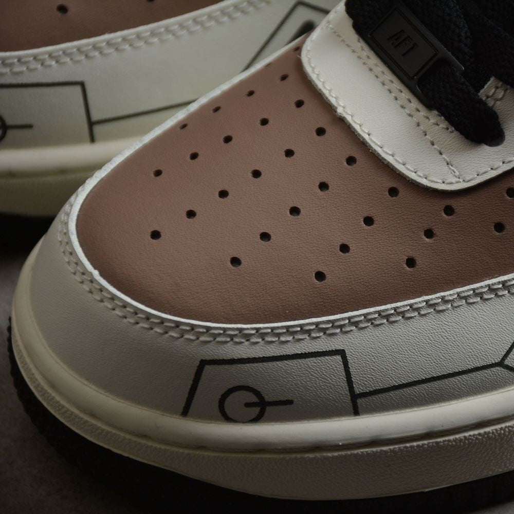 custom brown af1
