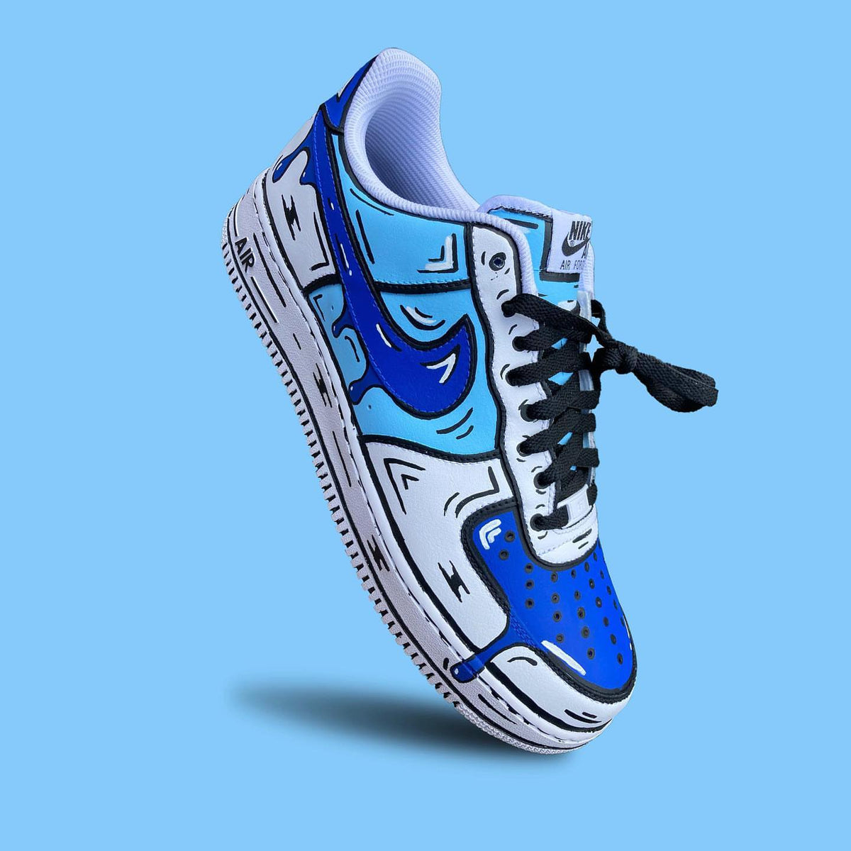 Blue Cartoon Custom Air Force 1 – unitecustom