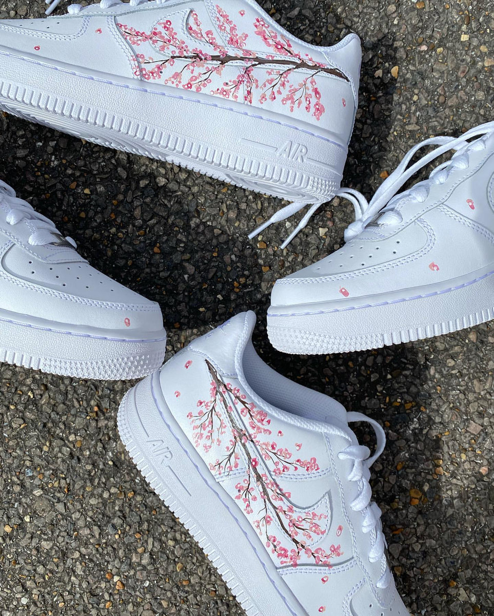 Pink Flowers Air Force 1's 🌺 – Tori's Custom Art