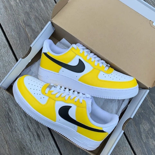 Yellow Black Custom Air Force 1