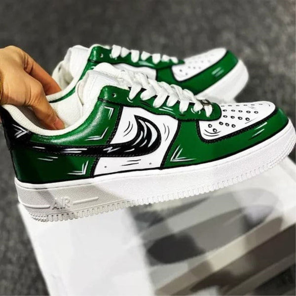 Cartoon Green Custom Air Force 1