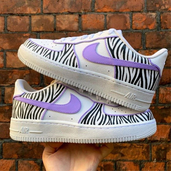 Zebra Purple Custom Air Force 1