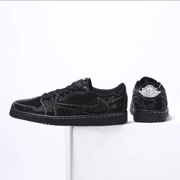 Black Wedding Shoes Custom Air Jordan 1