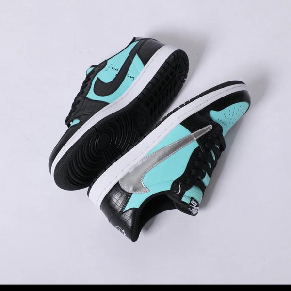 Custom Sneaker Blue Black Air Jordan 1