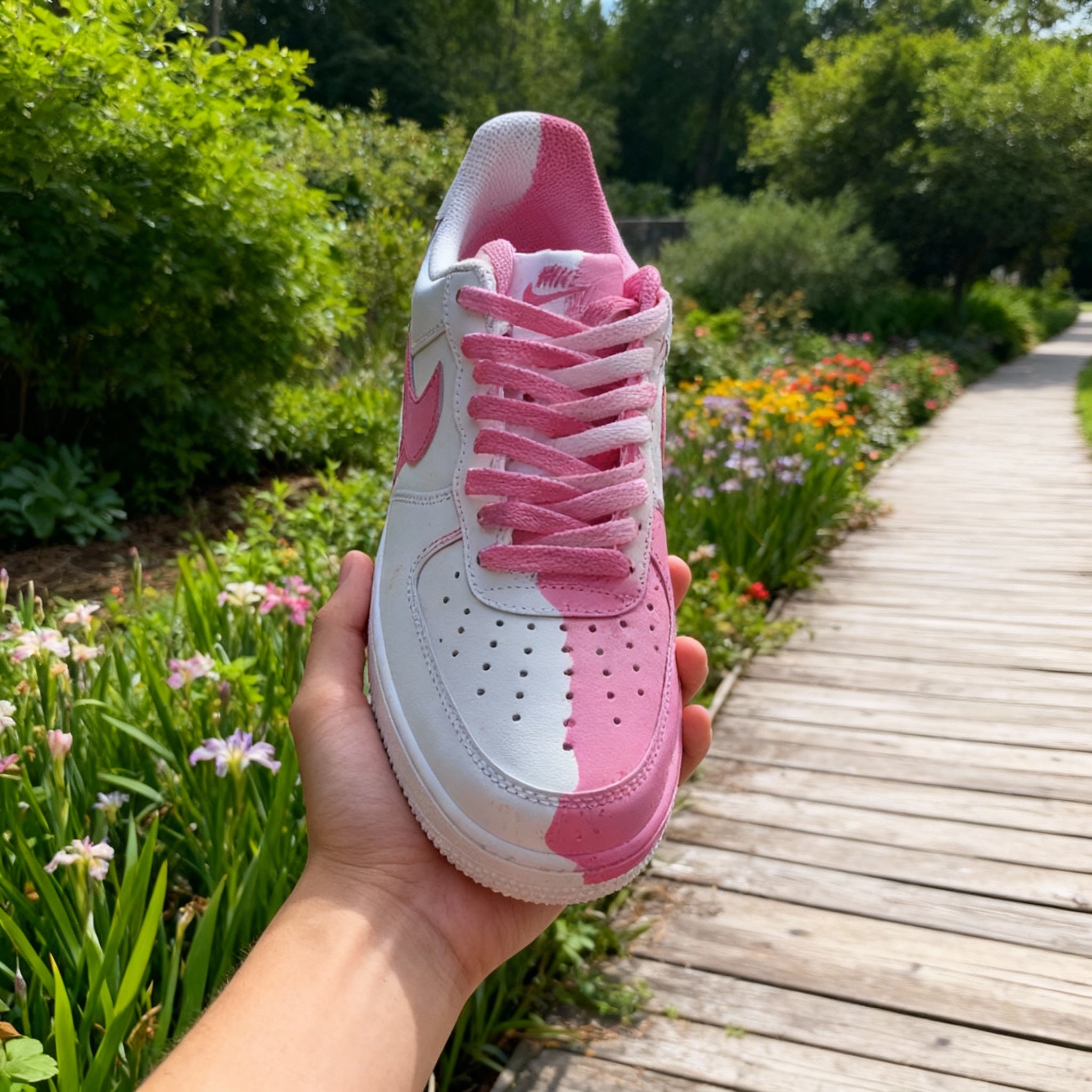 Pink Drip Custom Air Force 1
