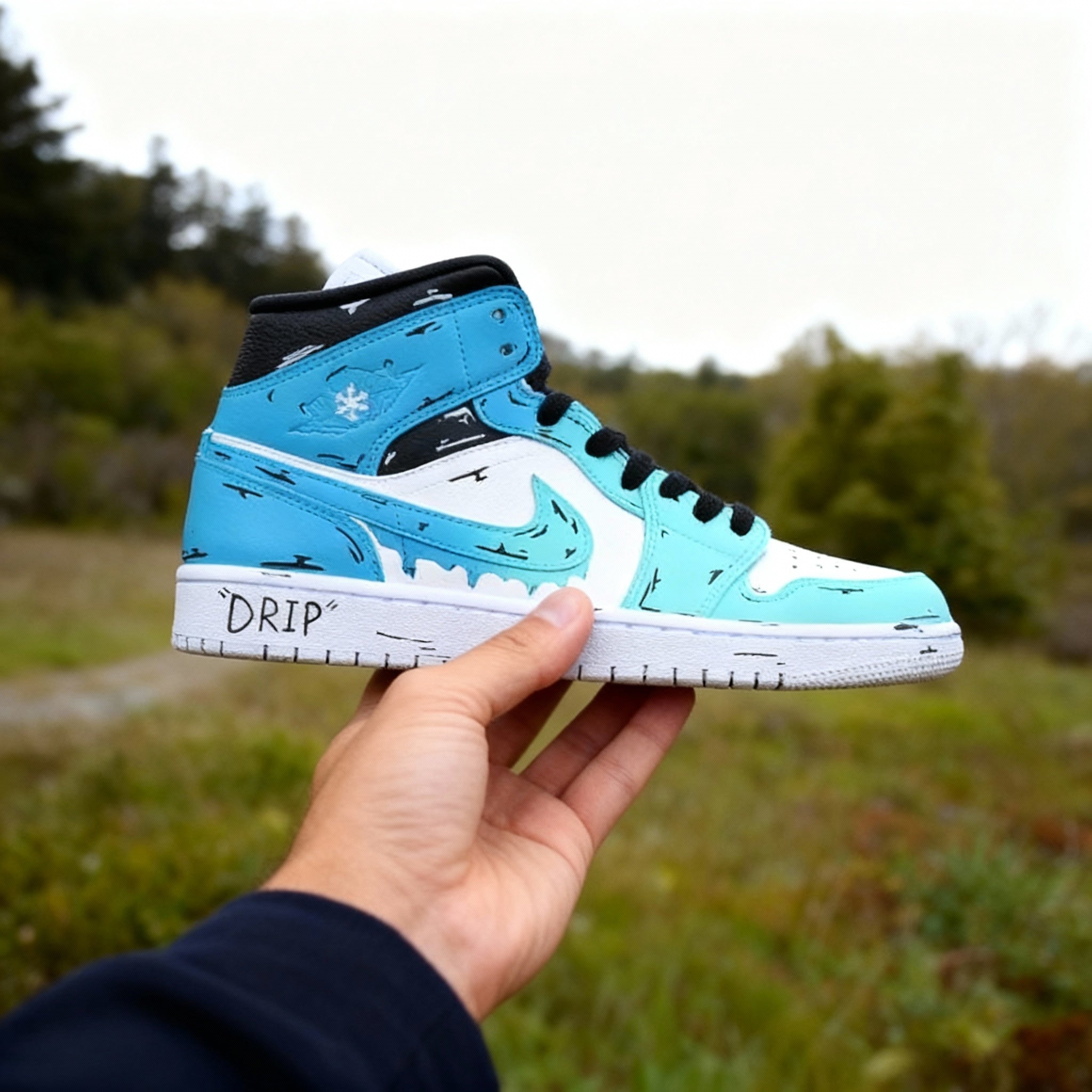 Blue Drip Custom Air Jordan 1