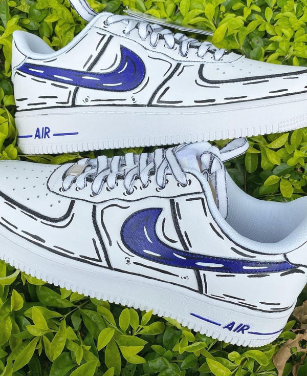 Purple Cartoon Custom Air Force 1