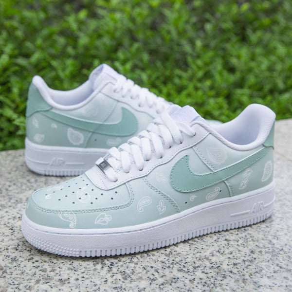 Green Cashew Flower  Custom Air Force 1