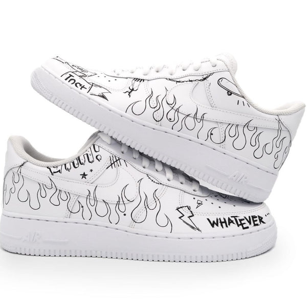Fire Sketch Custom Air Force 1