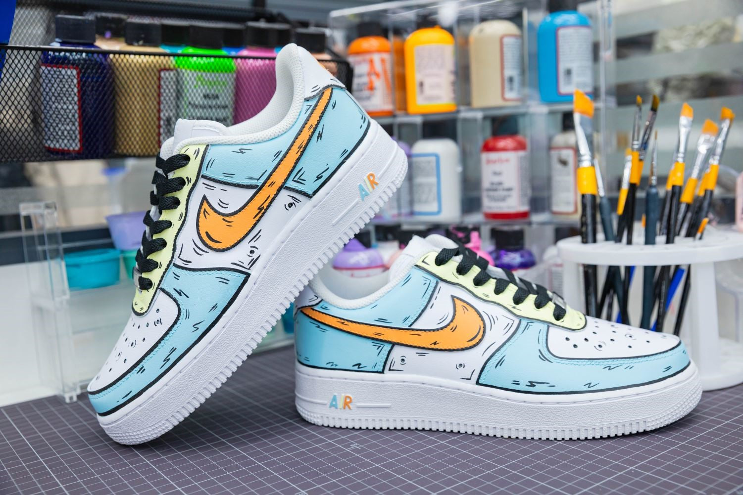 Tricolor Cartoon Custom Air Force  1