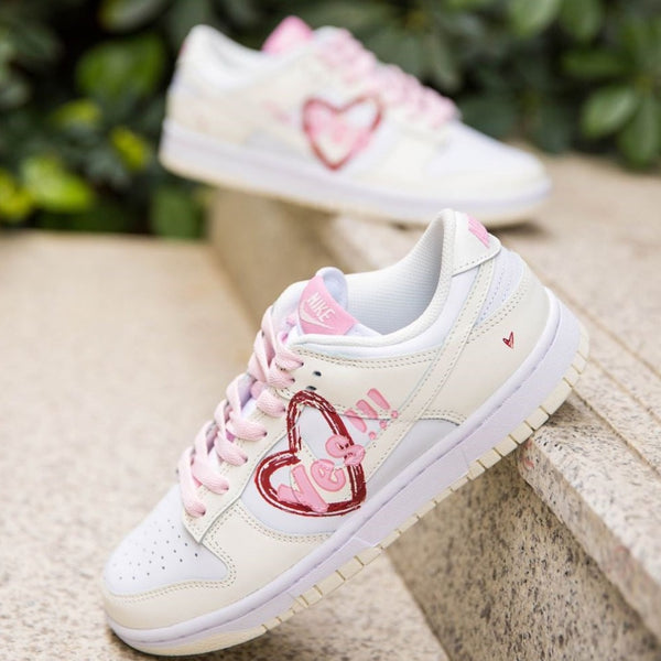 Pink Heart  Custom Nike Dunk