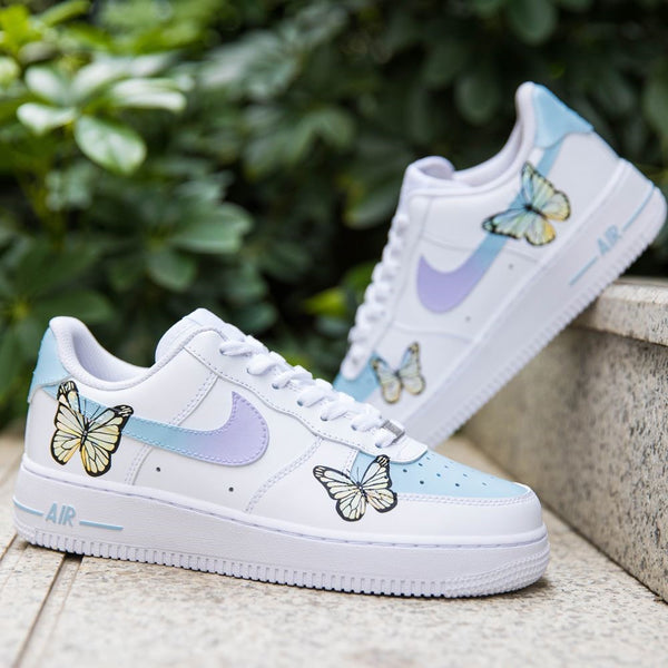 Light Blue Butterfly Custom Air Force 1