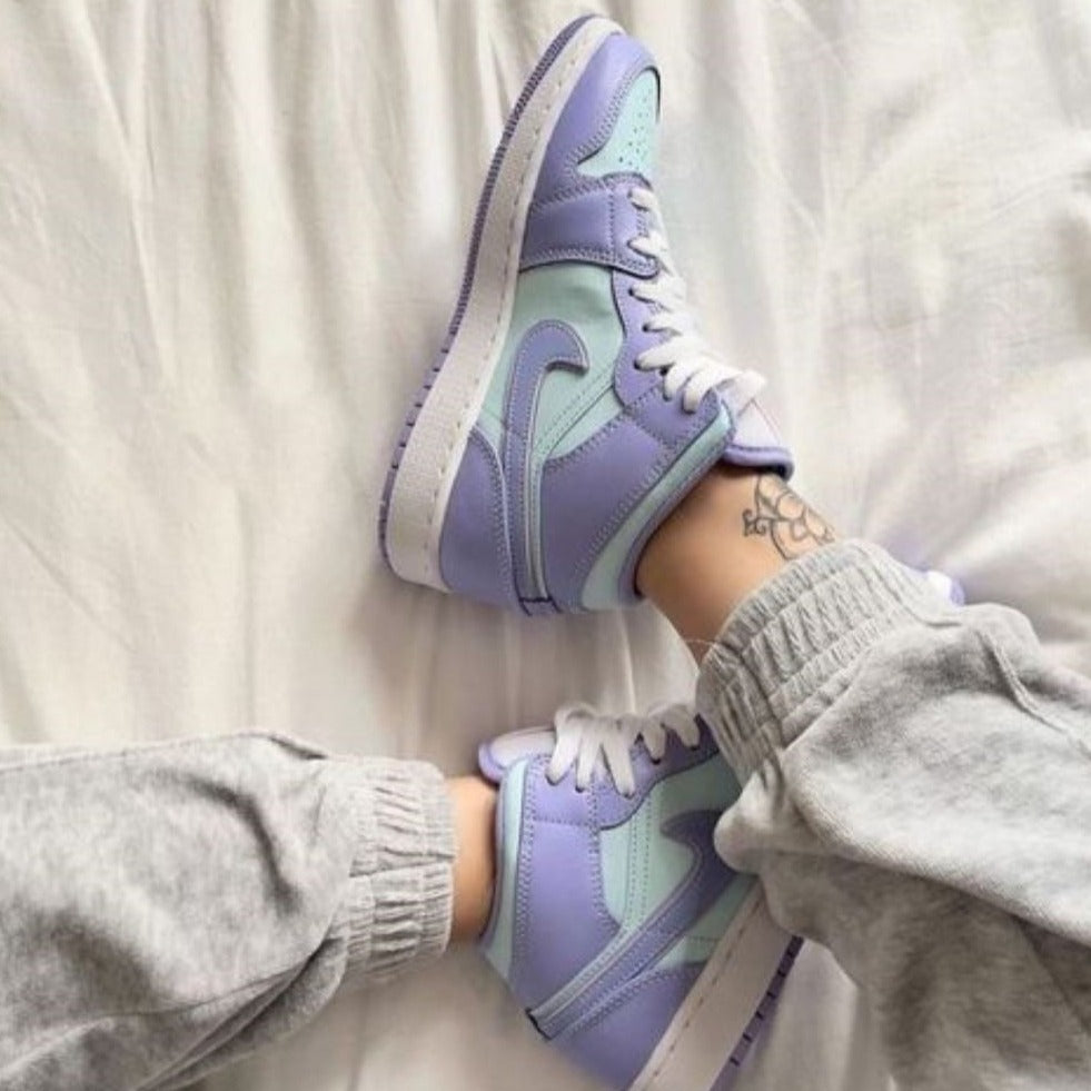 custom purple jordans