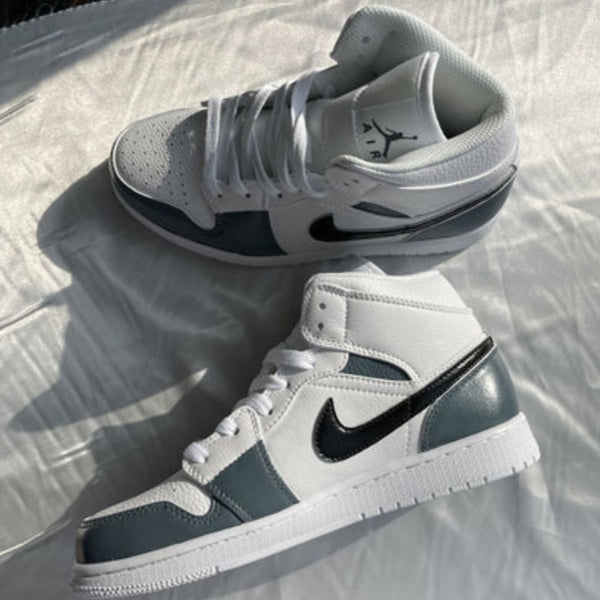 Grey Black Custom Air Jordan 1