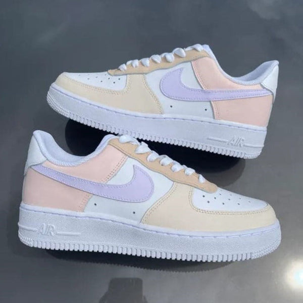 Beige Purple Custom Air Force 1