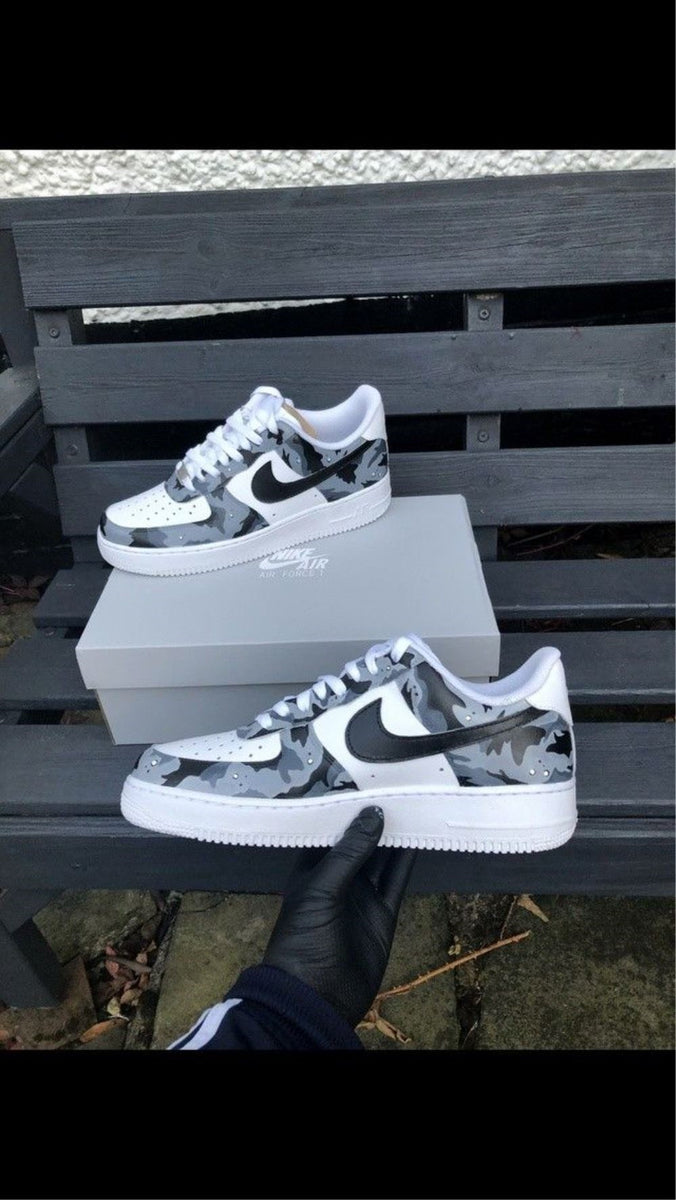 Grey Camouflage Custom Air Force 1 â Unite Custom