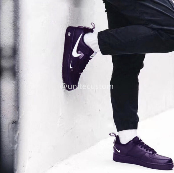 Black Purple Custom Air Force 1