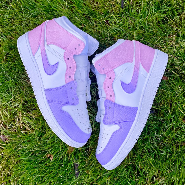 Custom Jordans Purple Pink Gradient
