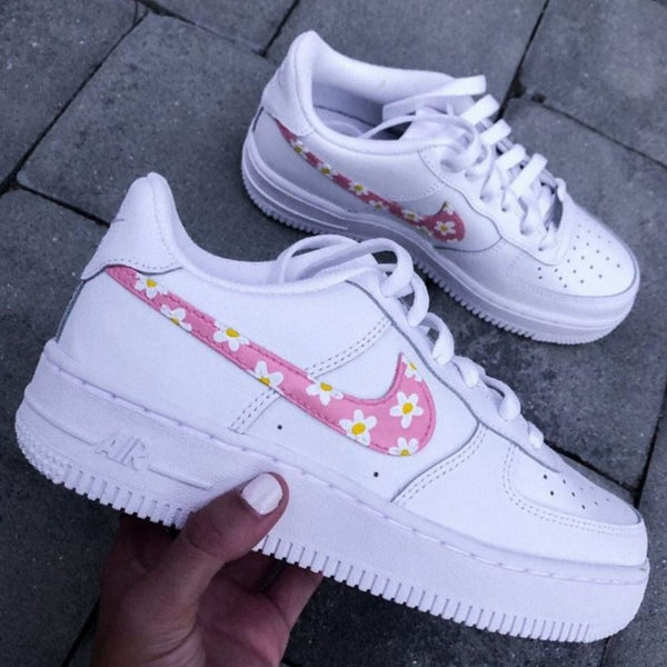 Pink Flowers Custom Air Force 1