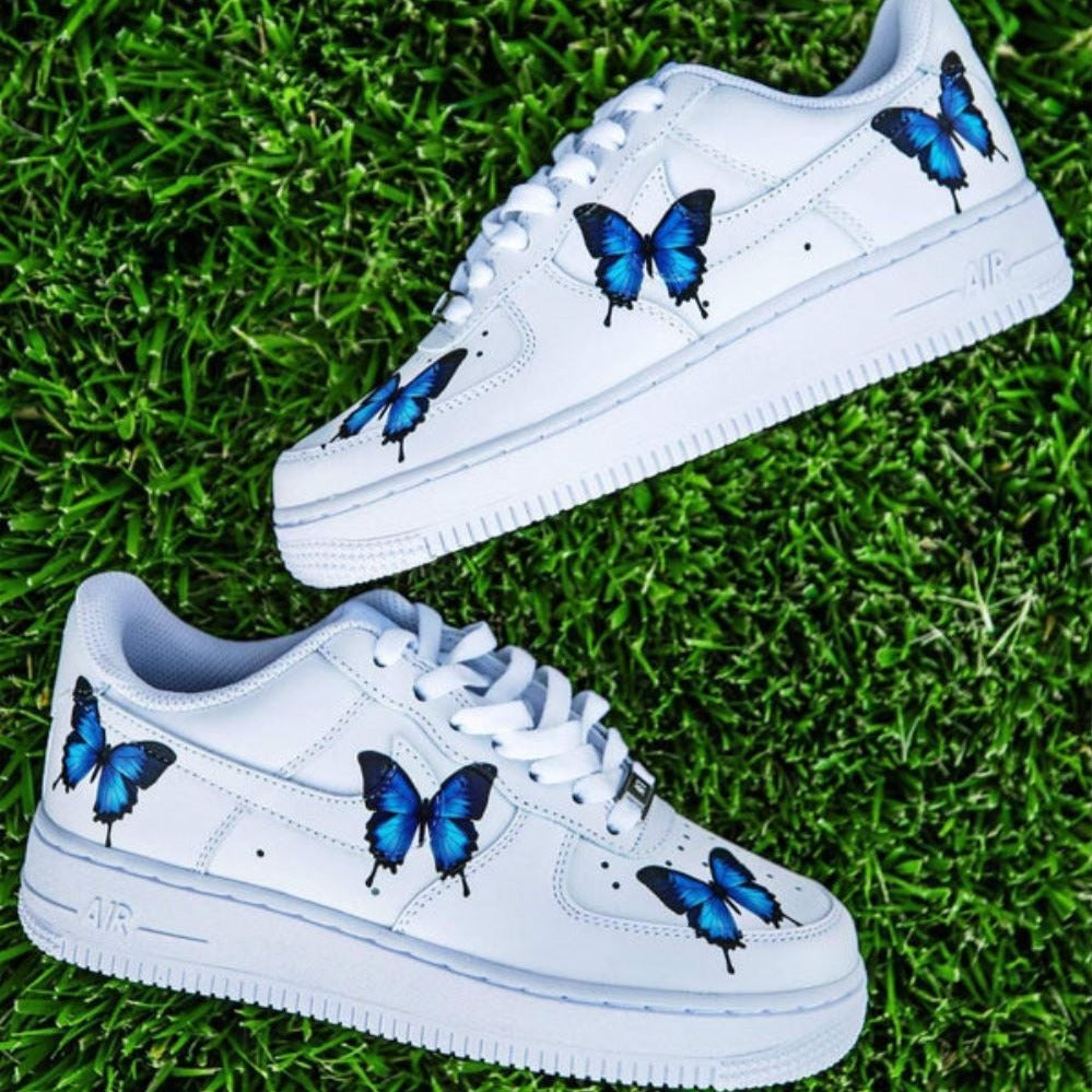 Blue Butterflies Custom Air Force 1