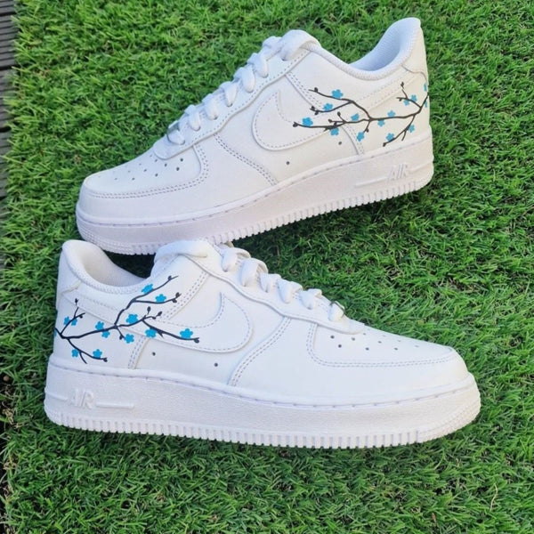 Blue Flowers Custom Air Force 1