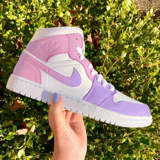 Custom Jordans Purple Pink Gradient