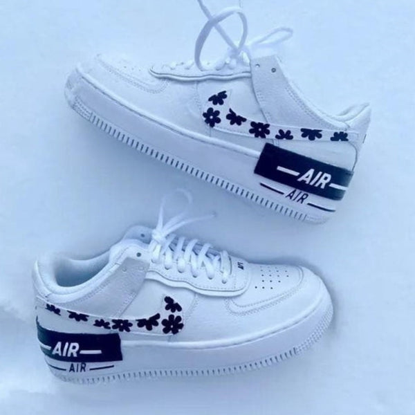 Black Flowers Custom Air Force 1